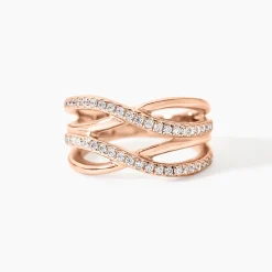 Marc Orian Bijoux Zirconium|Bagues > Bague Moisette Argent Rose Oxyde De Zirconium