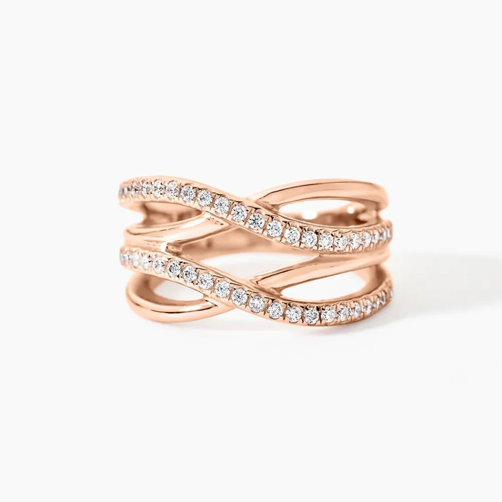 Marc Orian Bijoux Zirconium|Bagues > Bague Moisette Argent Rose Oxyde De Zirconium