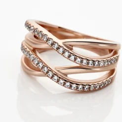 Marc Orian Bijoux Zirconium|Bagues > Bague Moisette Argent Rose Oxyde De Zirconium