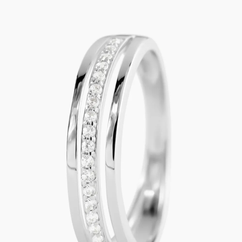Marc Orian Bijoux Zirconium|Bagues > Bague Morrigan Or Blanc Oxyde De Zirconium