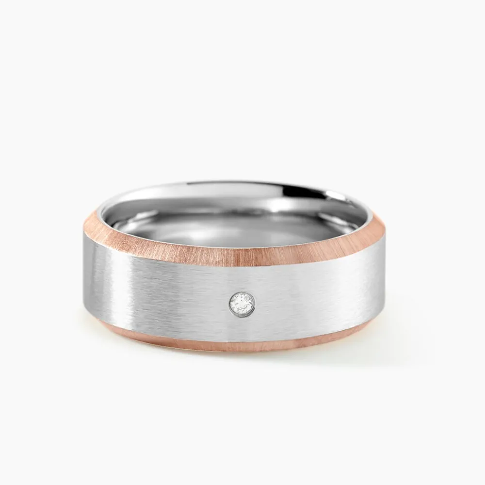 JOURDAN Bagues Homme|Bagues > Bague Métal Acier Diamant Synthétique