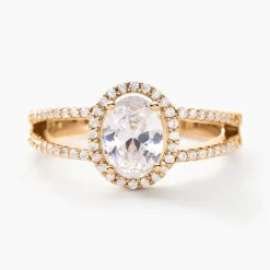 Bague Myriama Plaqué Or Jaune Oxyde De Zirconium