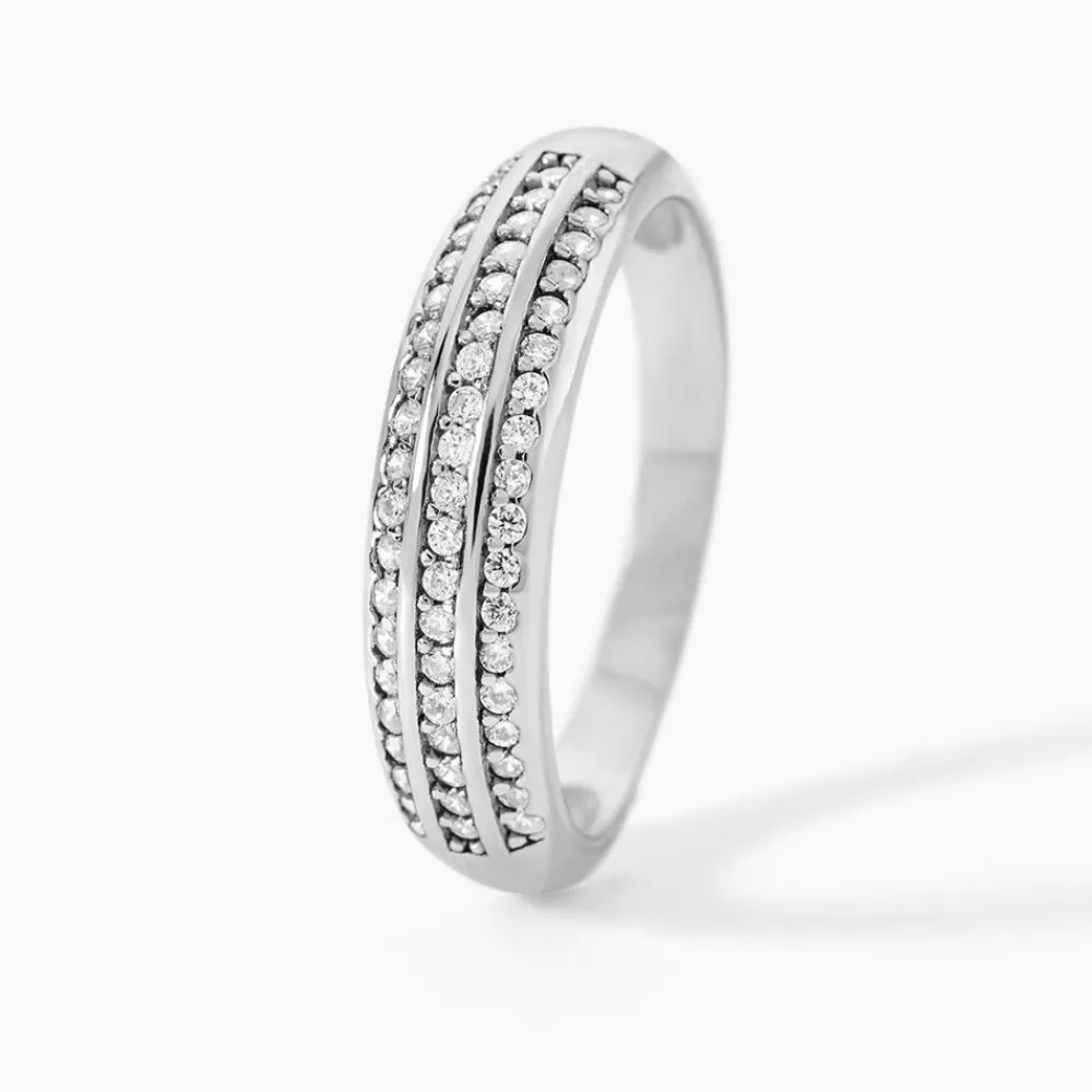 Marc Orian Bijoux Zirconium|Bagues > Bague Nataelle Argent Blanc Oxyde De Zirconium