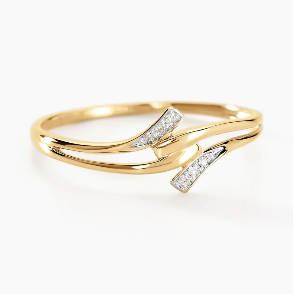 Bague Nelle Or Jaune Diamant