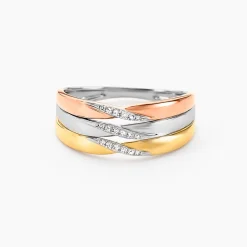 Marc Orian Bijoux Or|Bagues > Bague Nesibe Or Tricolore Diamant