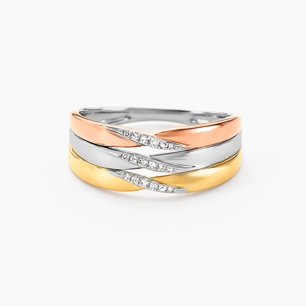 Marc Orian Bijoux Or|Bagues > Bague Nesibe Or Tricolore Diamant