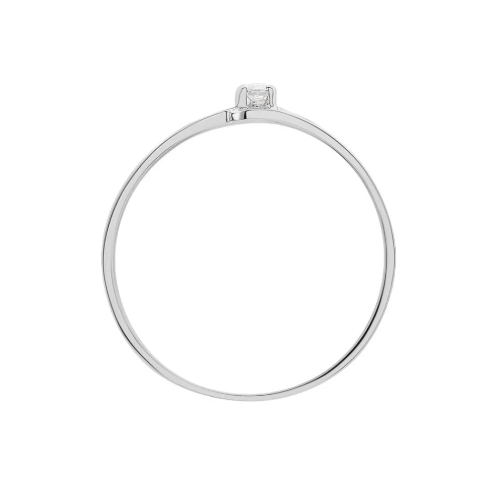 Marc Orian Bagues De Promesse|Bijoux Zirconium > Bague Nesryne Or Blanc Oxyde De Zirconium