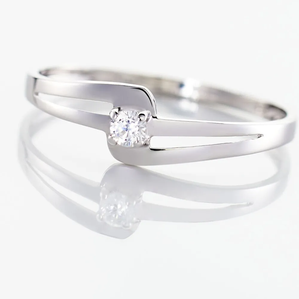 Marc Orian Bagues De Promesse|Bijoux Zirconium > Bague Nesryne Or Blanc Oxyde De Zirconium