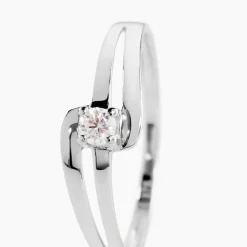 Marc Orian Bagues De Promesse|Bijoux Zirconium > Bague Nesryne Or Blanc Oxyde De Zirconium