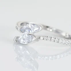 Bague Nevarte Argent Blanc Oxyde De Zirconium