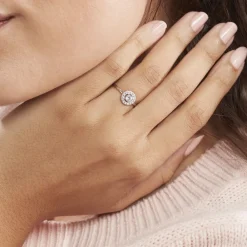 Marc Orian Bagues De Promesse|Bijoux Zirconium > Bague Ninon Or Blanc Oxyde De Zirconium