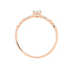 Bague Norhen Or Rose Oxyde De Zirconium