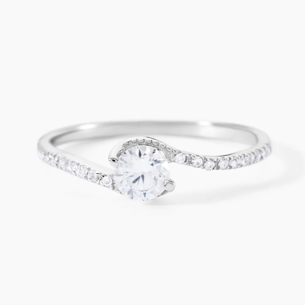 Bague Olly Or Blanc Oxyde De Zirconium