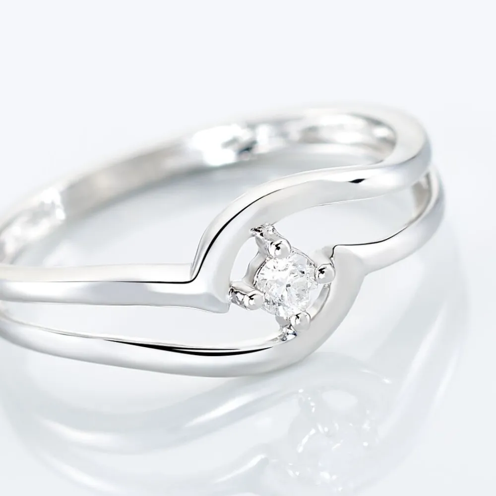 Marc Orian Bagues|Bagues Fiançailles > Bague Onenn Or Blanc Diamant