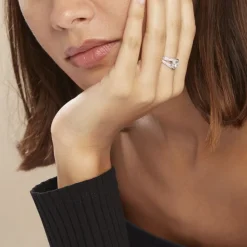 Marc Orian Bagues|Bagues Fiançailles > Bague Or Blanc Alease Diamants Synthétiques