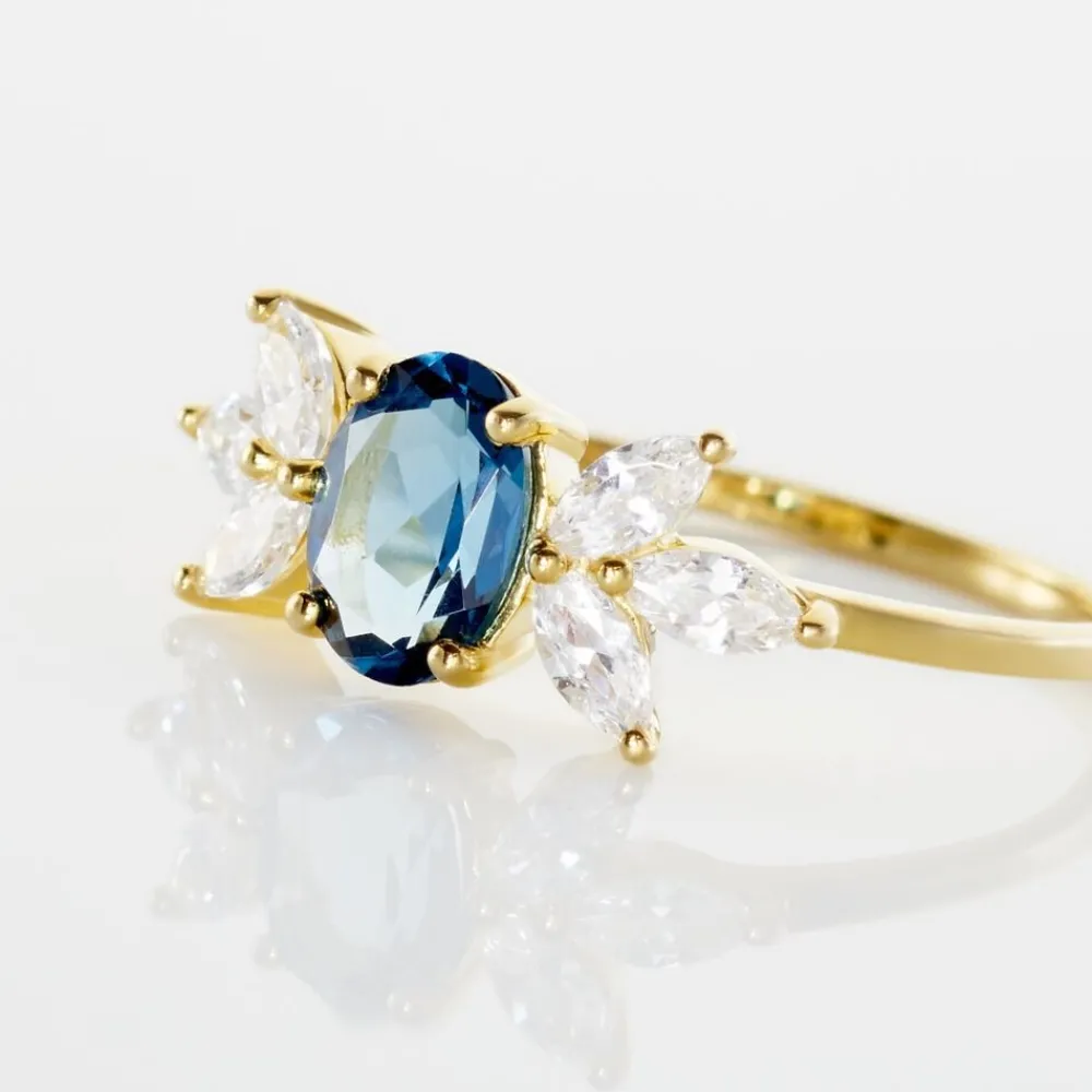 Marc Orian Anniversaire De Mariage|Bagues > Bague Or Blanc Dayron Topaze Oxydes De Zirconium