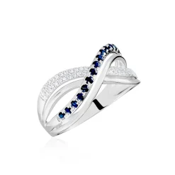 Marc Orian Anniversaire De Mariage|Bagues Saphir > Bague Or Blanc Maudy Saphirs Diamants