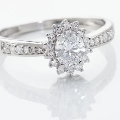 Marc Orian Bijoux Or|Bagues > Bague Or Blanc Myles Diamants Synthétiques