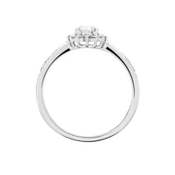 Marc Orian Bijoux Or|Bagues > Bague Or Blanc Myles Diamants Synthétiques