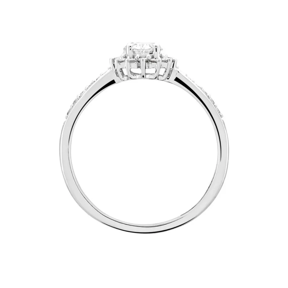 Marc Orian Bijoux Or|Bagues > Bague Or Blanc Myles Diamants Synthétiques