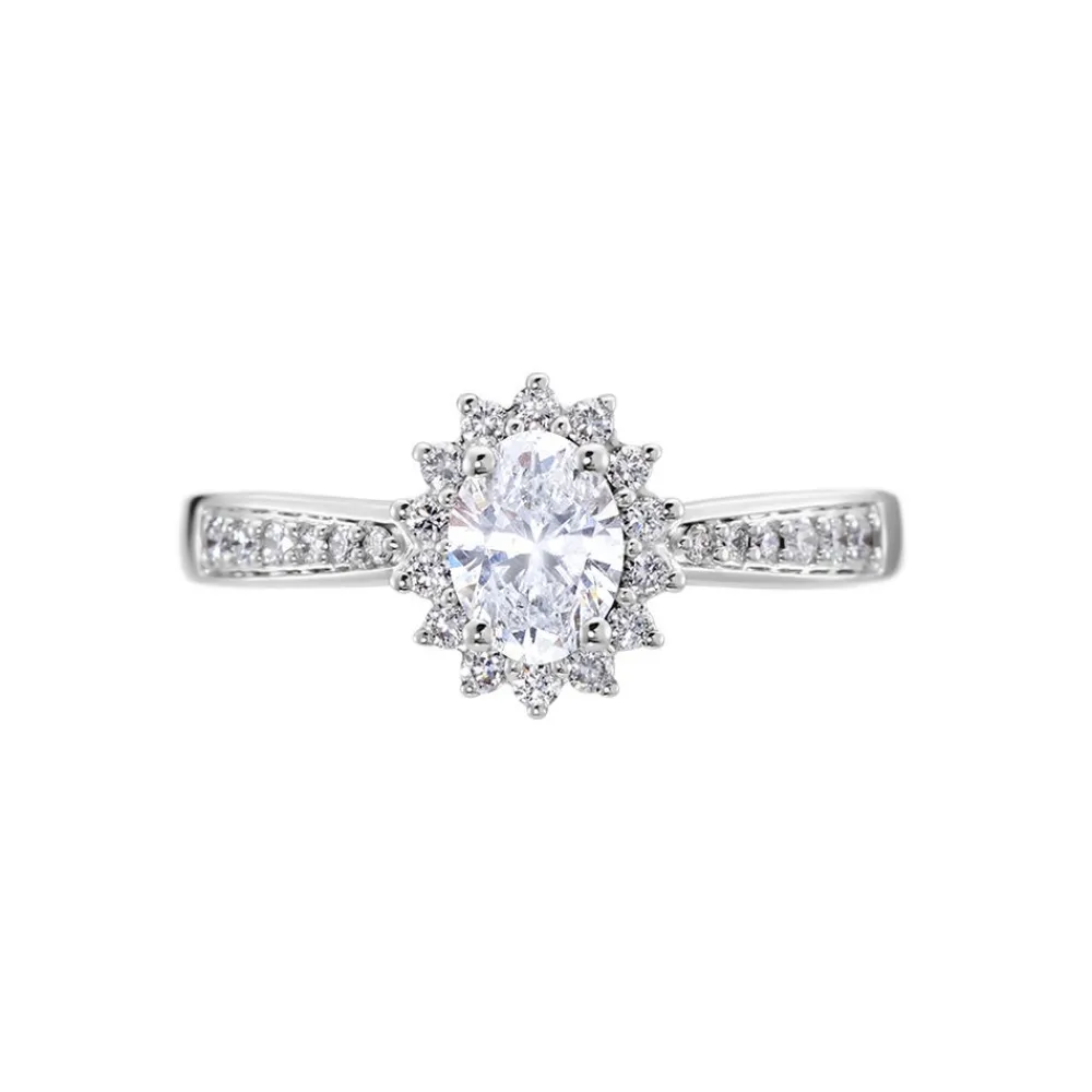 Marc Orian Bijoux Or|Bagues > Bague Or Blanc Myles Diamants Synthétiques