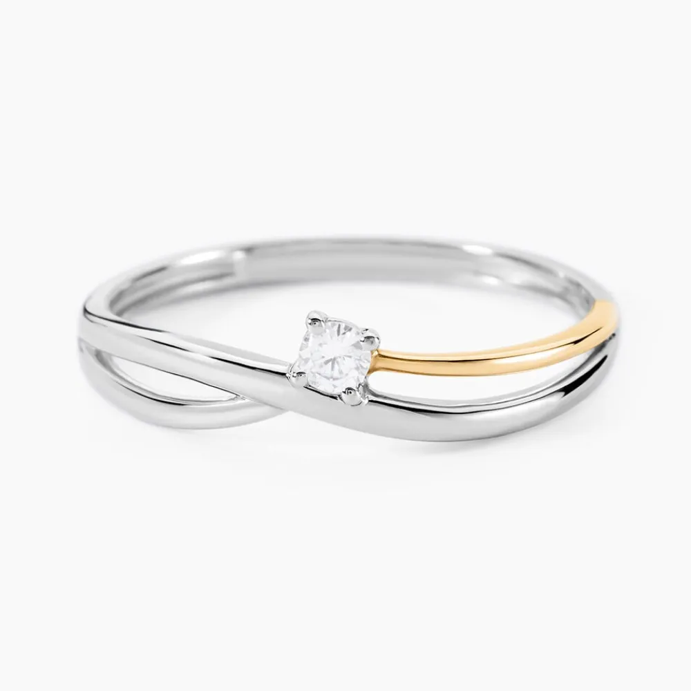 Marc Orian Bagues De Promesse|Bijoux Zirconium > Bague Or Jaune Argent Blanc Oxyde De Zirconium