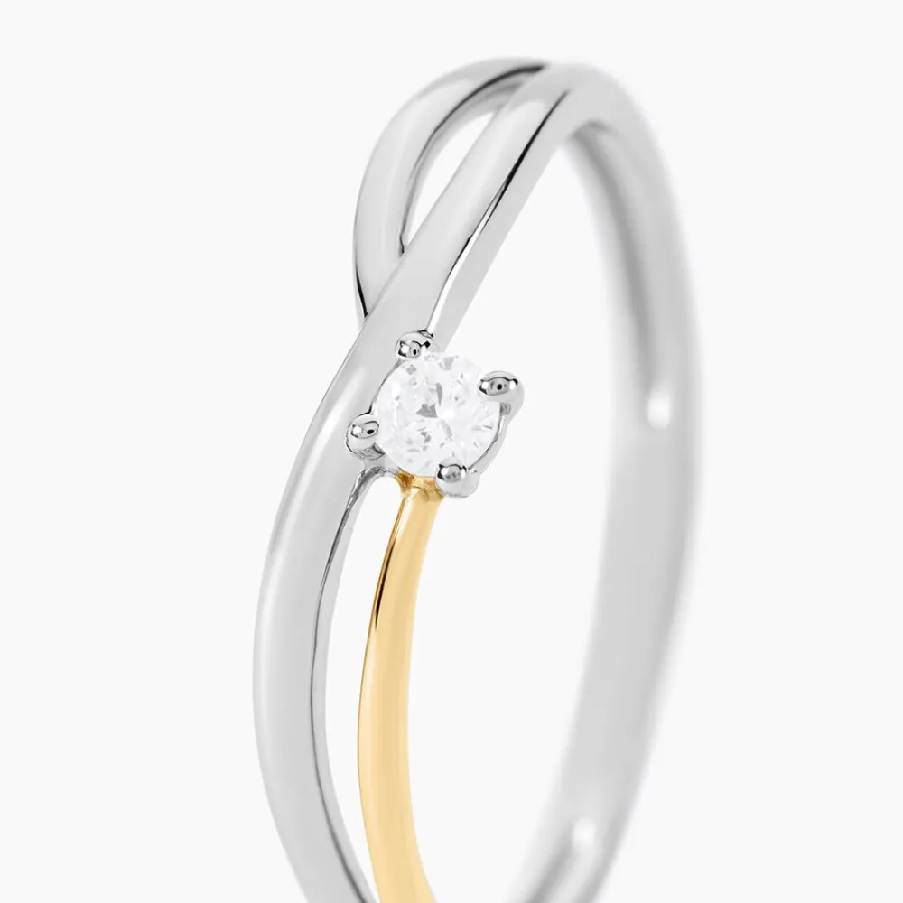 Marc Orian Bagues De Promesse|Bijoux Zirconium > Bague Or Jaune Argent Blanc Oxyde De Zirconium