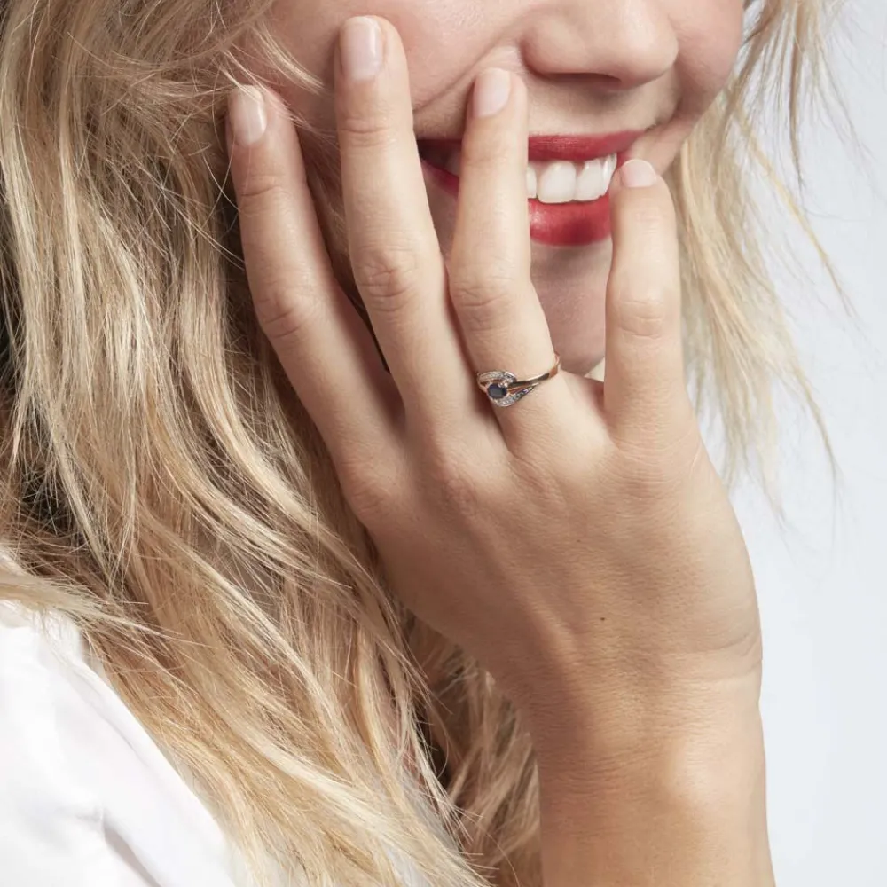 Marc Orian Anniversaire De Mariage|Bagues Saphir > Bague Or Jaune Connor Saphir Diamants