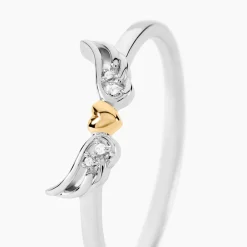 Marc Orian Bijoux Zirconium|Bagues > Bague Or Jaune et Argent Blanc Oxyde De Zirconium