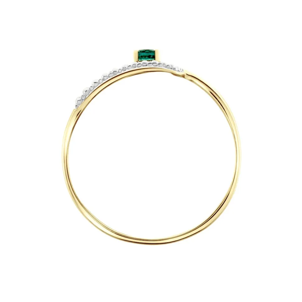 Bague Or Jaune Karmele Emeraude