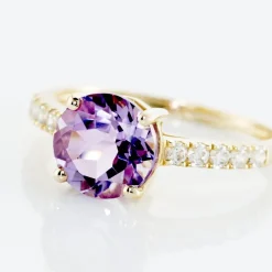 Marc Orian Anniversaire De Mariage|Bagues > Bague Or Jaune Terese Améthyste or jaune améthyste violet