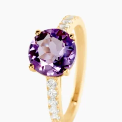 Marc Orian Anniversaire De Mariage|Bagues > Bague Or Jaune Terese Améthyste or jaune améthyste violet