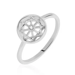 Marc Orian Bagues De Promesse|Bijoux Zirconium > Bague Peinda De Zirconium argent blanc oxyde