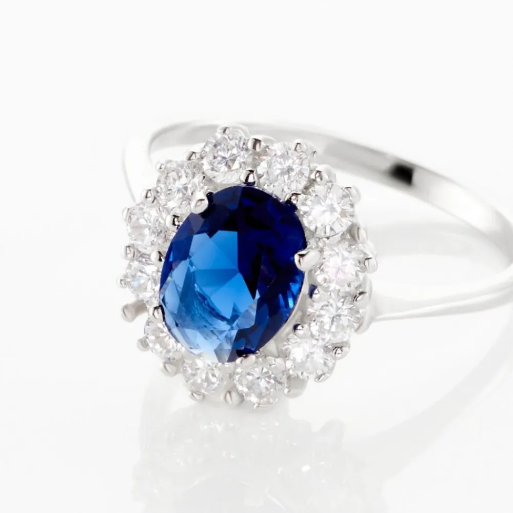 Marc Orian Bagues De Promesse|Bijoux Zirconium > Bague Perez 2 Argent Blanc Oxyde De Zirconium argent blanc oxyde bleu