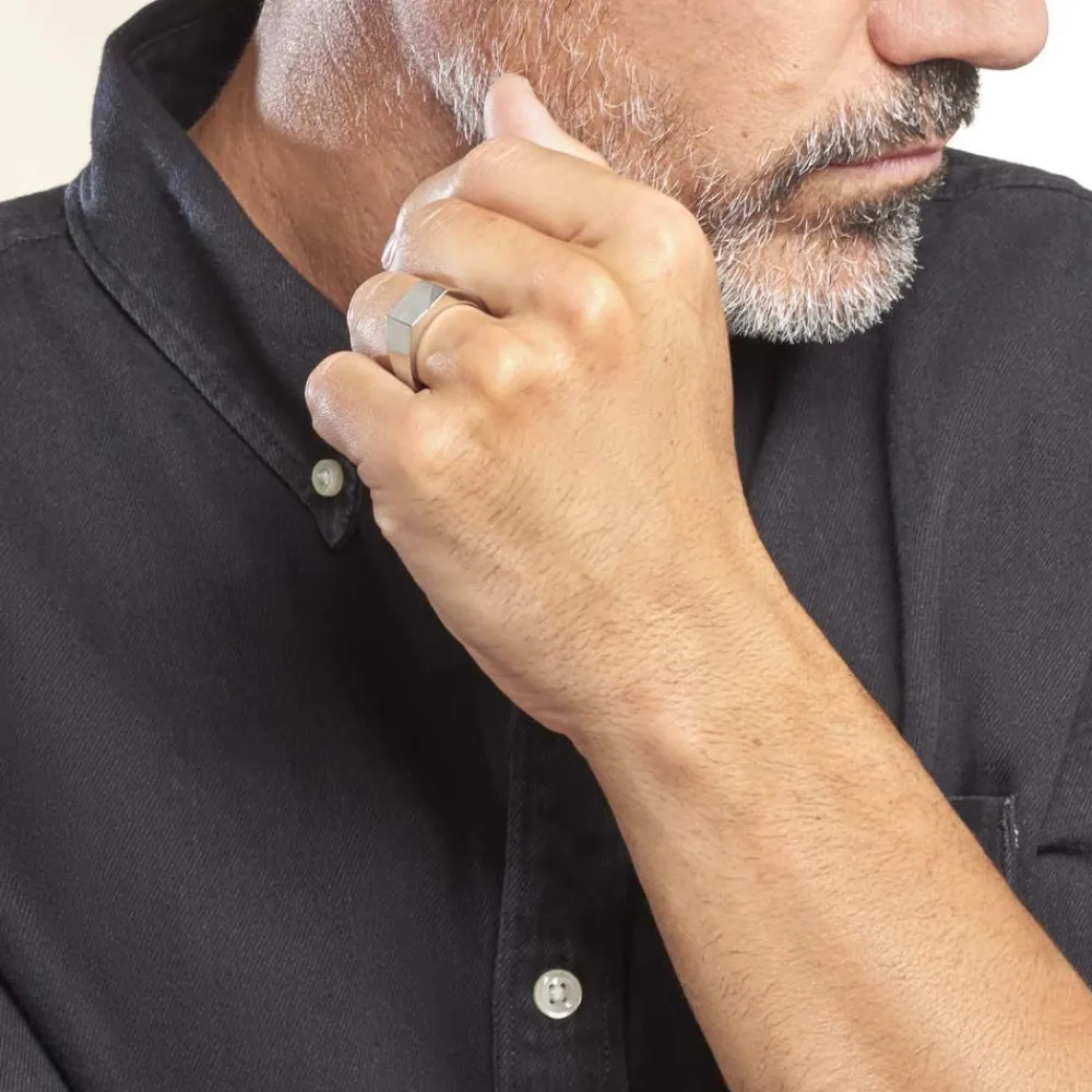 PHEBUS HIM Idées Cadeaux Homme|Bagues > Bague Auxence Acier Blanc