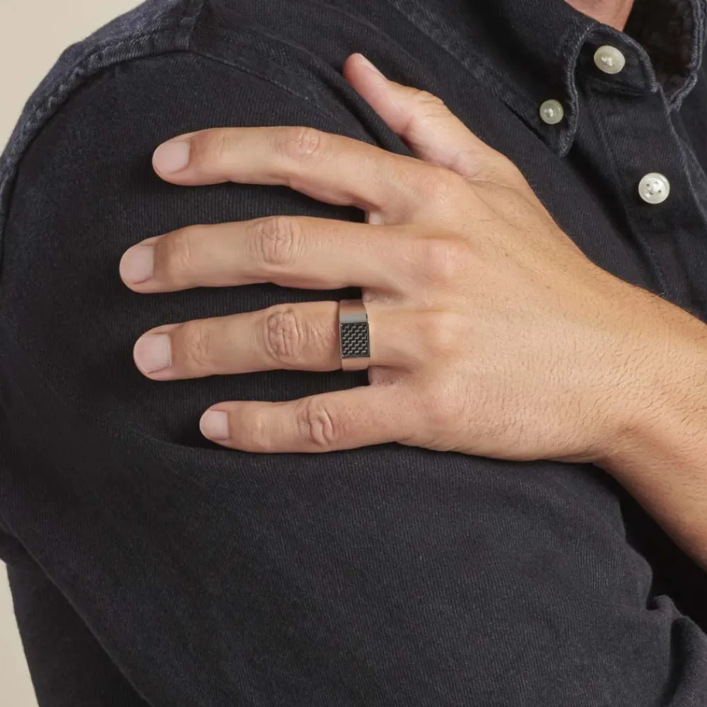 PHEBUS HIM Bagues Homme|Bagues > Bague Bruce Acier Blanc