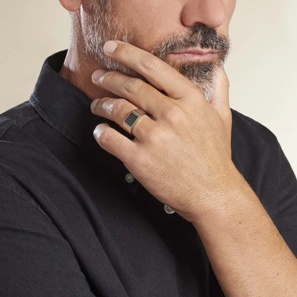 PHEBUS HIM Bagues Homme|Bagues > Bague Bruce Acier Blanc