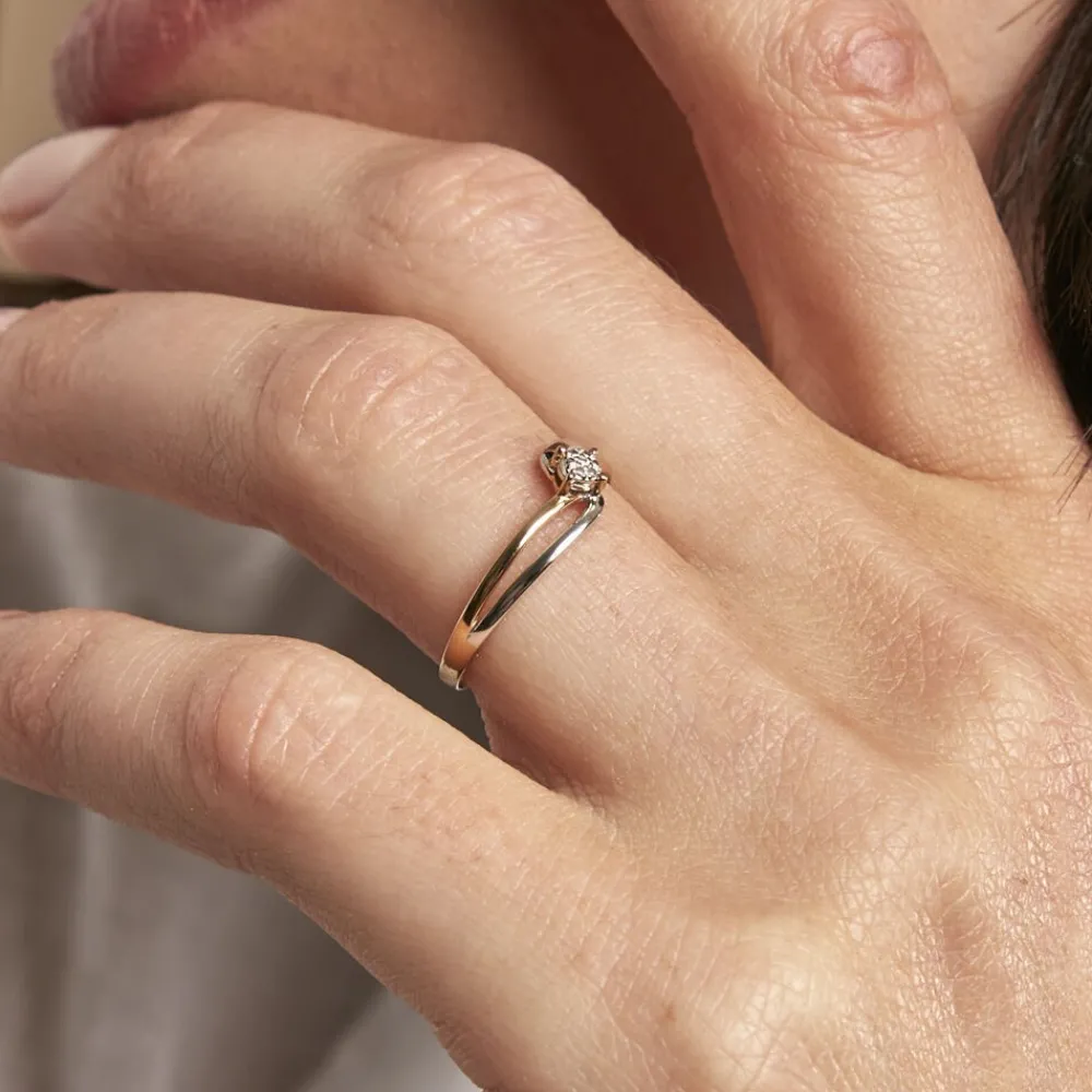 Marc Orian Anniversaire De Mariage|Bagues > Bague Pika Or Bicolore Diamant