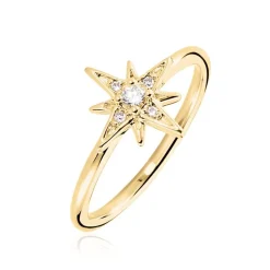 Bague Plaqué Or Jaune Luz Oxyde De Zirconium