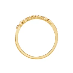 Bague Plaqué Or Jaune Luz Oxyde De Zirconium