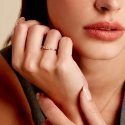 Bague Plaqué Or Jaune Shalice Oxydes De Zirconium