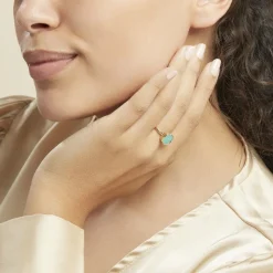 Bague Plaqué Or Neassa Amazonite