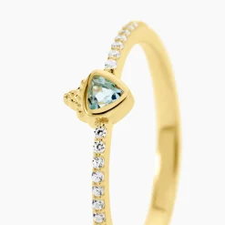 Marc Orian Bagues Fantaisie|Bagues > Bague Poem Argent Jaune Topaze Oxyde De Zirconium