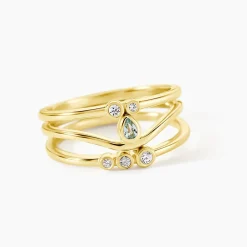 Marc Orian Bagues|Bagues Topaze > Bague Poem Argent Jaune Topaze Oxyde De Zirconium