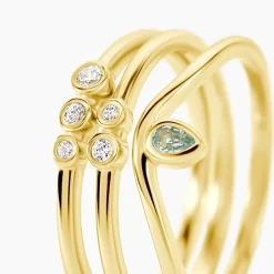 Marc Orian Bagues|Bagues Topaze > Bague Poem Argent Jaune Topaze Oxyde De Zirconium