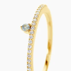 Bague Poem Argent Jaune Topaze Oxyde De Zirconium