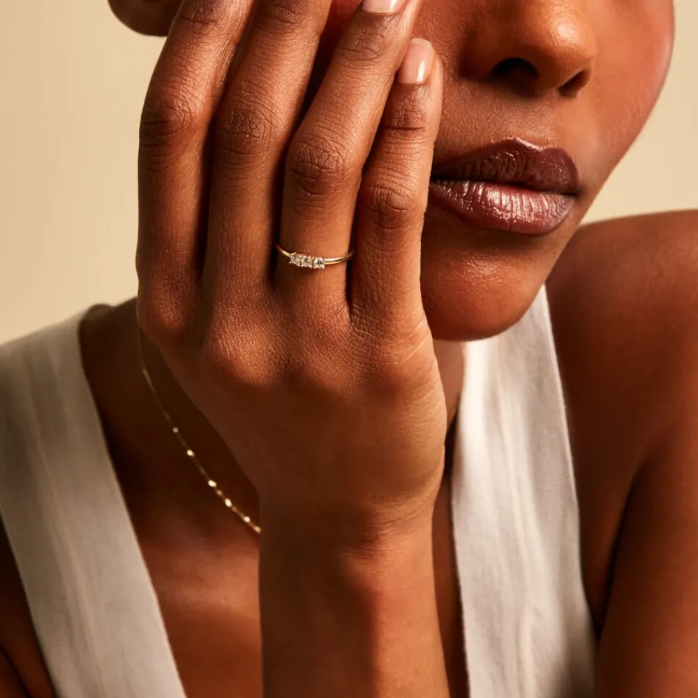 Marc Orian Bagues|Bijoux Femme > Bague Pryderi Or Jaune Oxyde De Zirconium