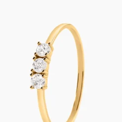 Marc Orian Bagues|Bijoux Femme > Bague Pryderi Or Jaune Oxyde De Zirconium