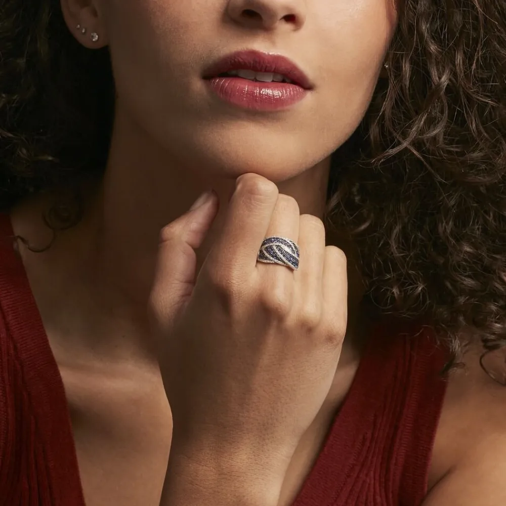 Marc Orian Bagues Saphir|Anniversaire De Mariage > Bague Rebekka Or Blanc Saphir Et Diamant