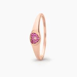 Marc Orian Bagues De Promesse|Bagues Fantaisie > Bague Reflets Romantiques Argent Rose Oxyde De Zirconium argent rose oxyde cerise